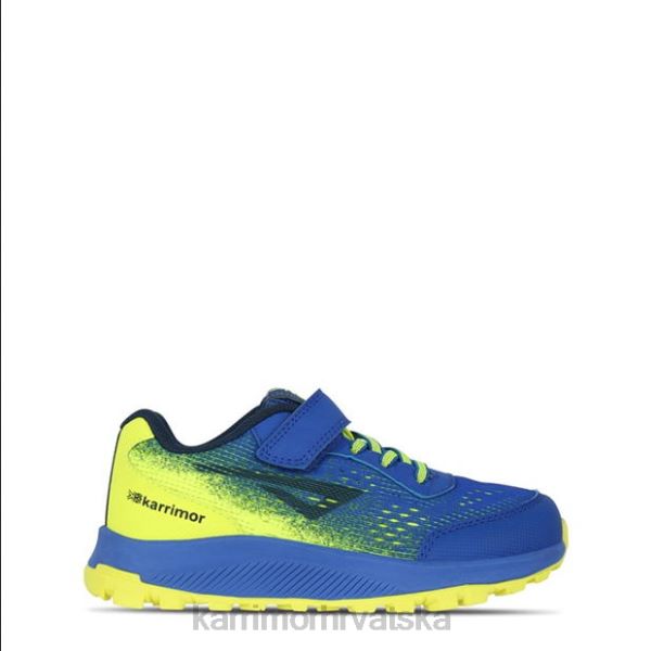 obuća Karrimor trenažeri za tempo trail trčanje plava/limeta dječaci 2B42280