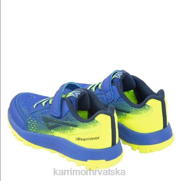 obuća Karrimor trenažeri za tempo trail trčanje plava/limeta dječaci 2B42280