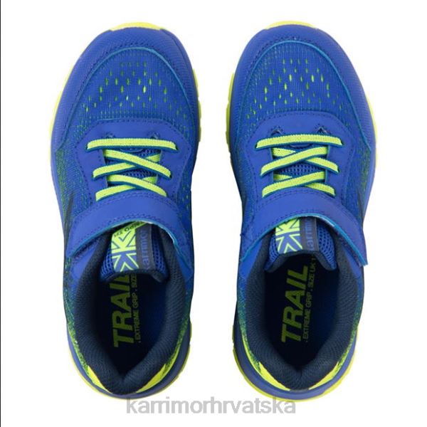 obuća Karrimor trenažeri za tempo trail trčanje plava/limeta dječaci 2B42280