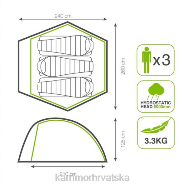 kolekcija Karrimor panter 3 tnt 33 zelena uniseks 2B42303