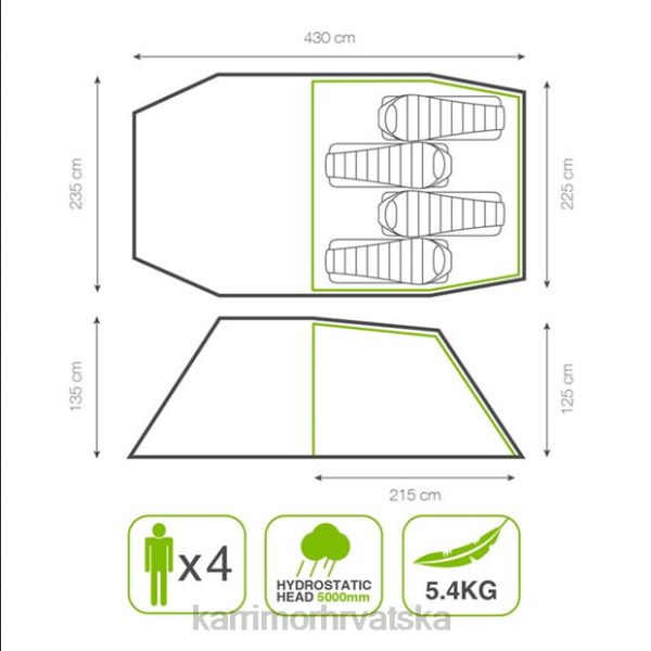 kolekcija Karrimor panter 4 tnt 33 zelena uniseks 2B42302