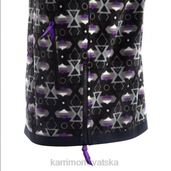 odjeća Karrimor k2 zip flis crna/ljubičasta aop muškarci 2B42158