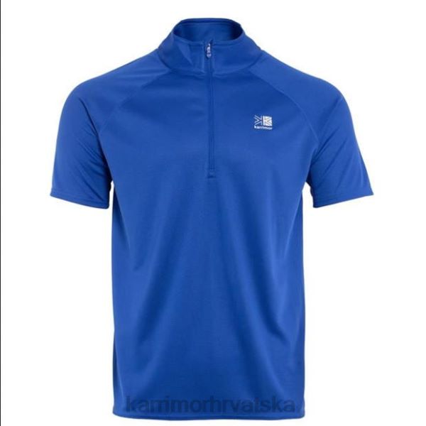 odjeća Karrimor majica kratkih rukava s patentnim zatvaračem klasična plava muškarci 2B4220