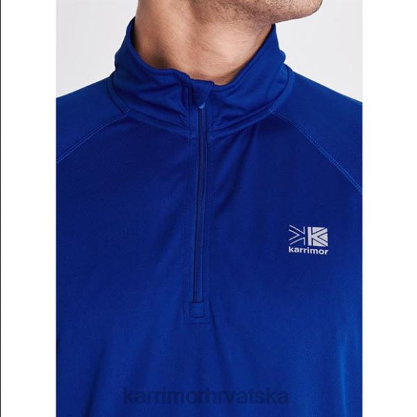 odjeća Karrimor majica kratkih rukava s patentnim zatvaračem klasična plava muškarci 2B4220
