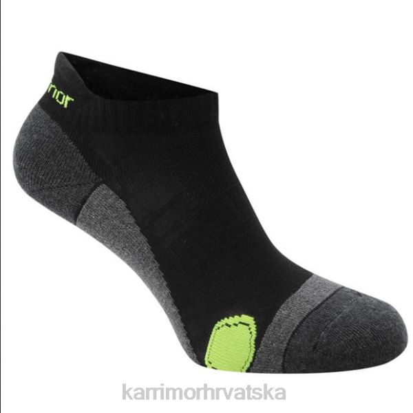 pribor Karrimor 2 paketa čarapa za trčanje crna/fluo muškarci 2B4225