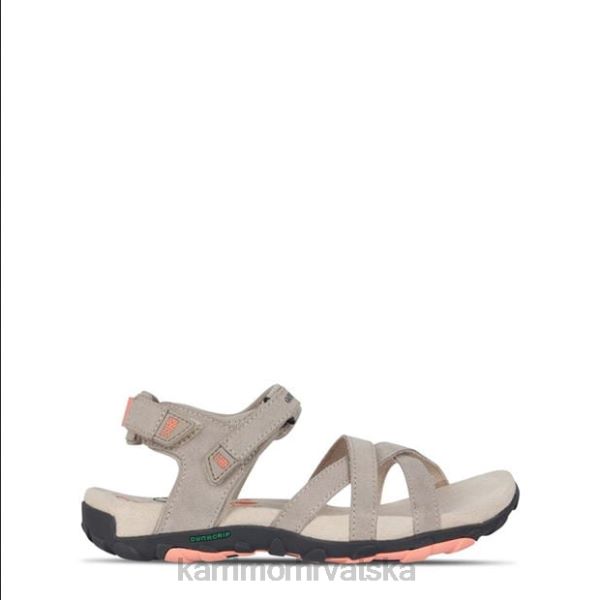obuća Karrimor salina kožne sandale za hodanje bež žene 2B42106