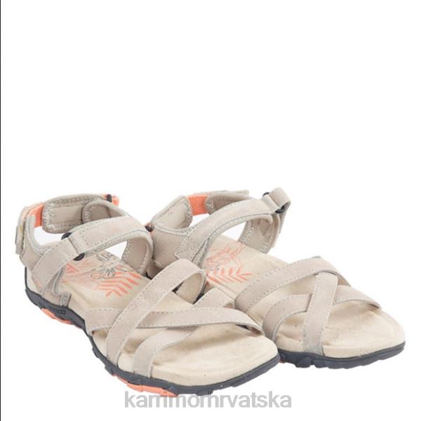 obuća Karrimor salina kožne sandale za hodanje bež žene 2B42106