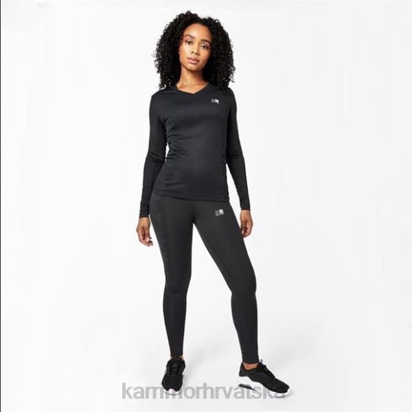odjeća Karrimor majica za trčanje dugih rukava crno žene 2B4221