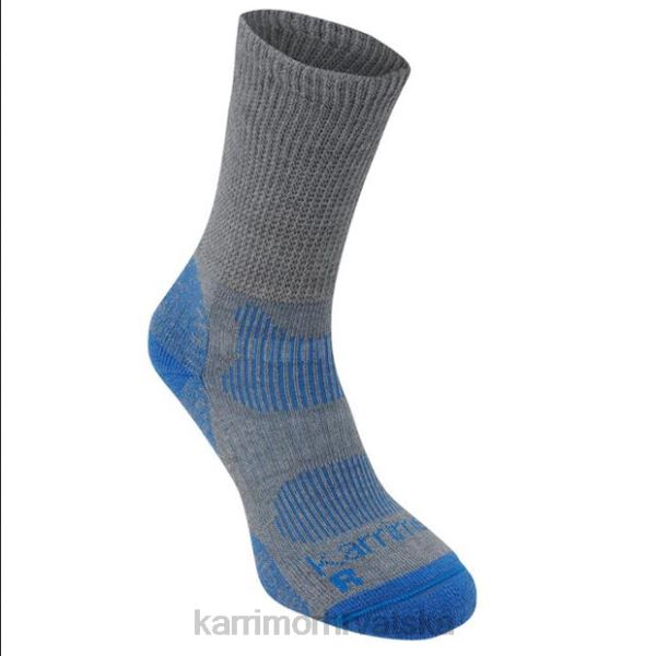 pribor Karrimor lagane čarape za hodanje od merino vlakana sivo/plavo žene 2B42120