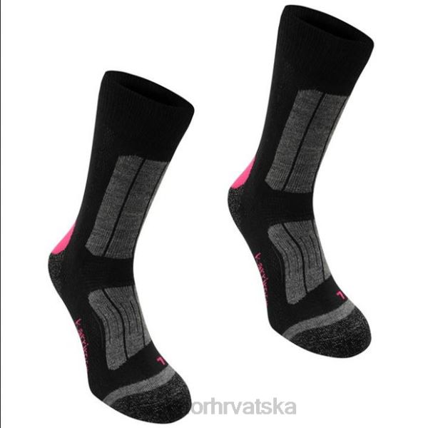 pribor Karrimor trekking čarape crna/fuksija žene 2B42118